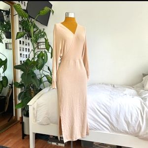 Womens long sleeve bat wing maxi/midi dress size small